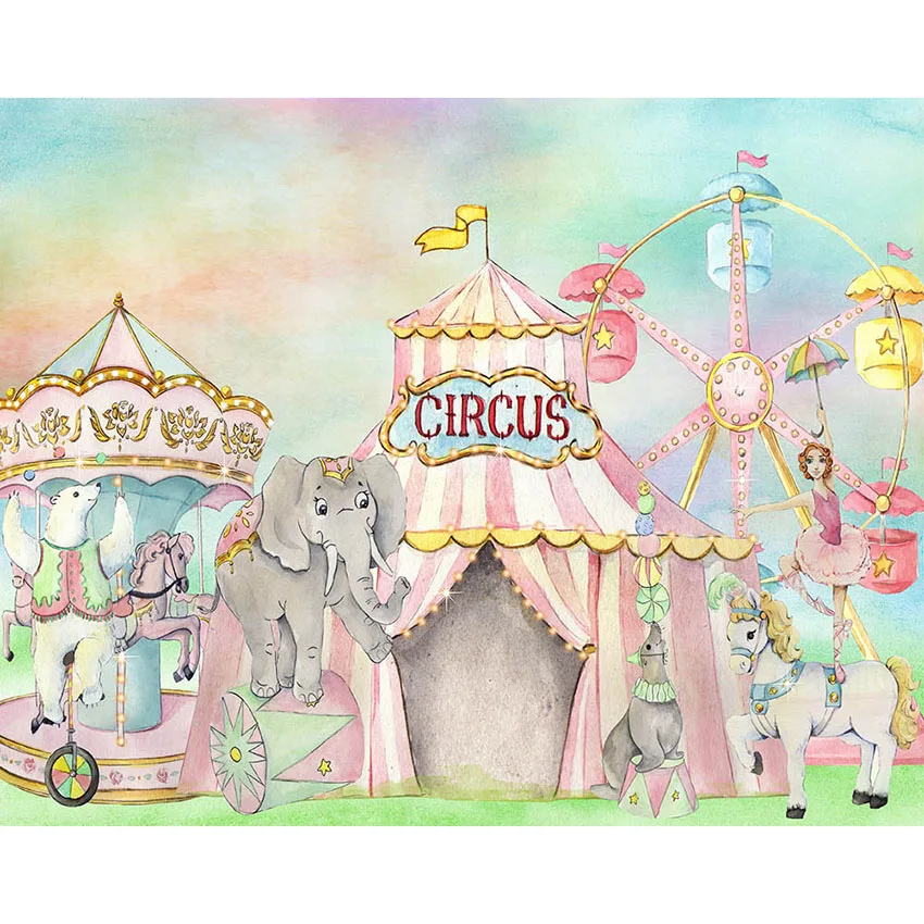 سيرك فرقة خيمة خلفية الوليد استحمام الطفل حفلة عيد ميلاد التصوير خلفية التصوير الفوتوغرافي صور استوديو الديكور الدعامة