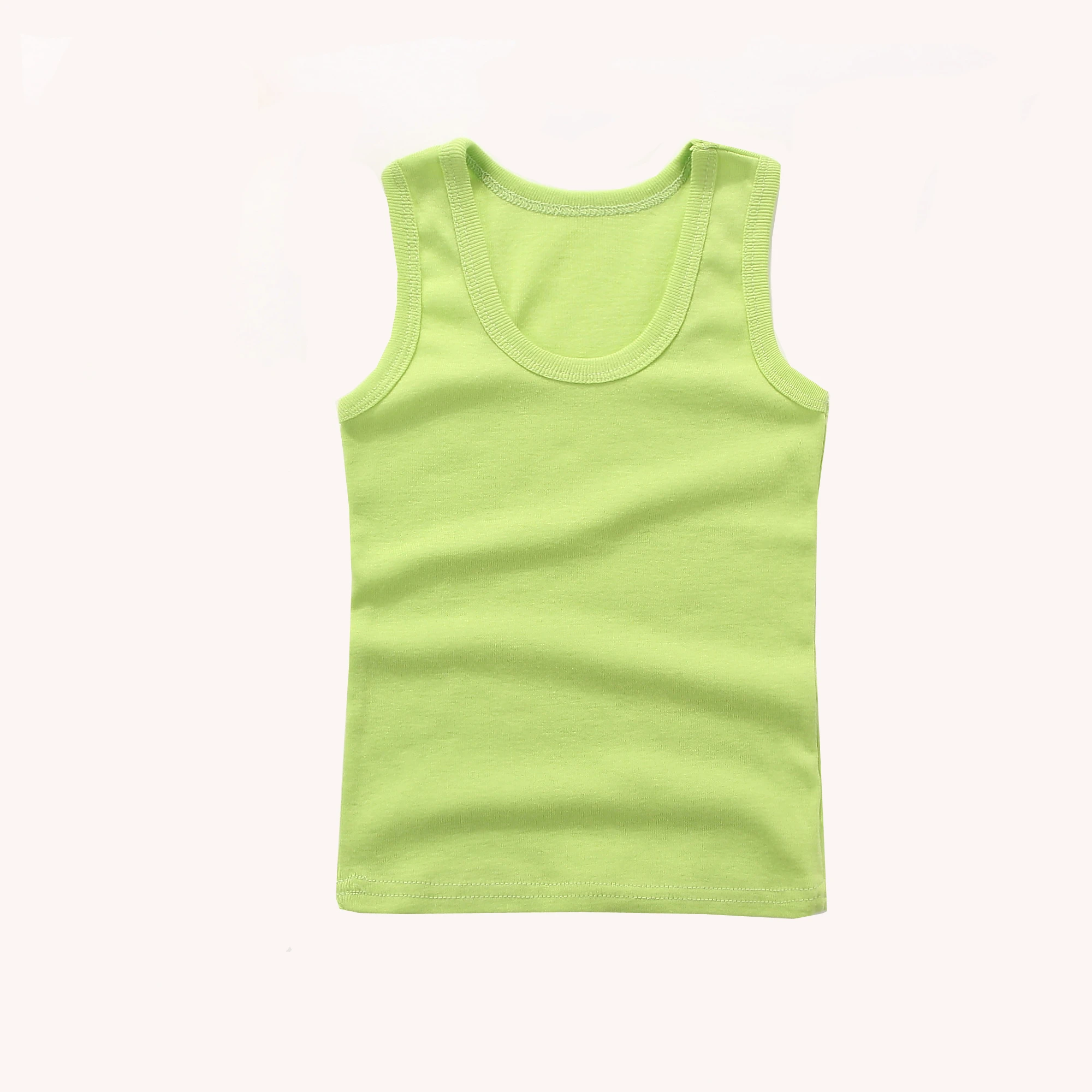 Children Tanks Summer Tops Wear Kid Boy Girl 100% Cotton Sports Vest Waistcoat Clothes Camisoles Kids Girls Casual Vests Outfits