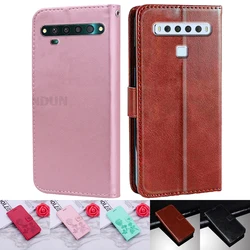 Phone Wallet Case For TCL 10 Pro T799B T799H Flip Cover PU Leather Protective Shell TCL 10L Case Protector Magnetic Cover Funda