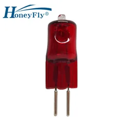 HoneyFly 10pcs G5.3 Infrared Halogen Lamp 220V 50W High Voltage IR Lamp Heater Halogen Bulb Heating Drying Painting Quartz
