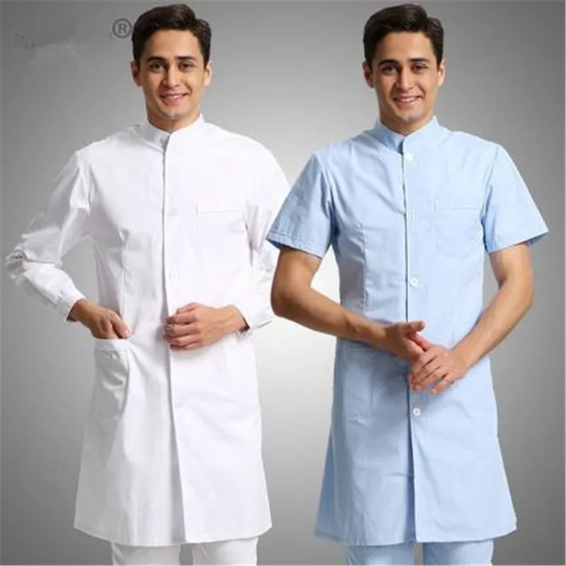 

Oral dental clinic long-sleeved winter coat doctor wear short-sleeved summer coat Chinese collar mandarin working white coat