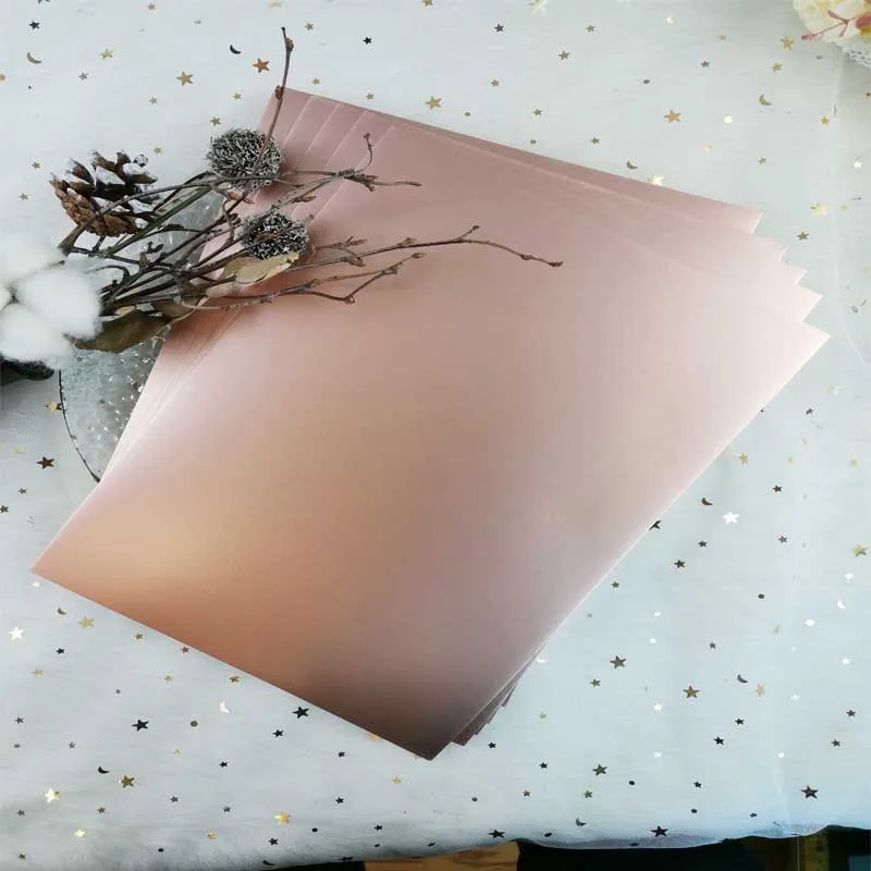 Metallic Card Rose Gold Cardstock Paper Card A4 250gsm Paper DIY Scrapbooking paper pack craft Background pad