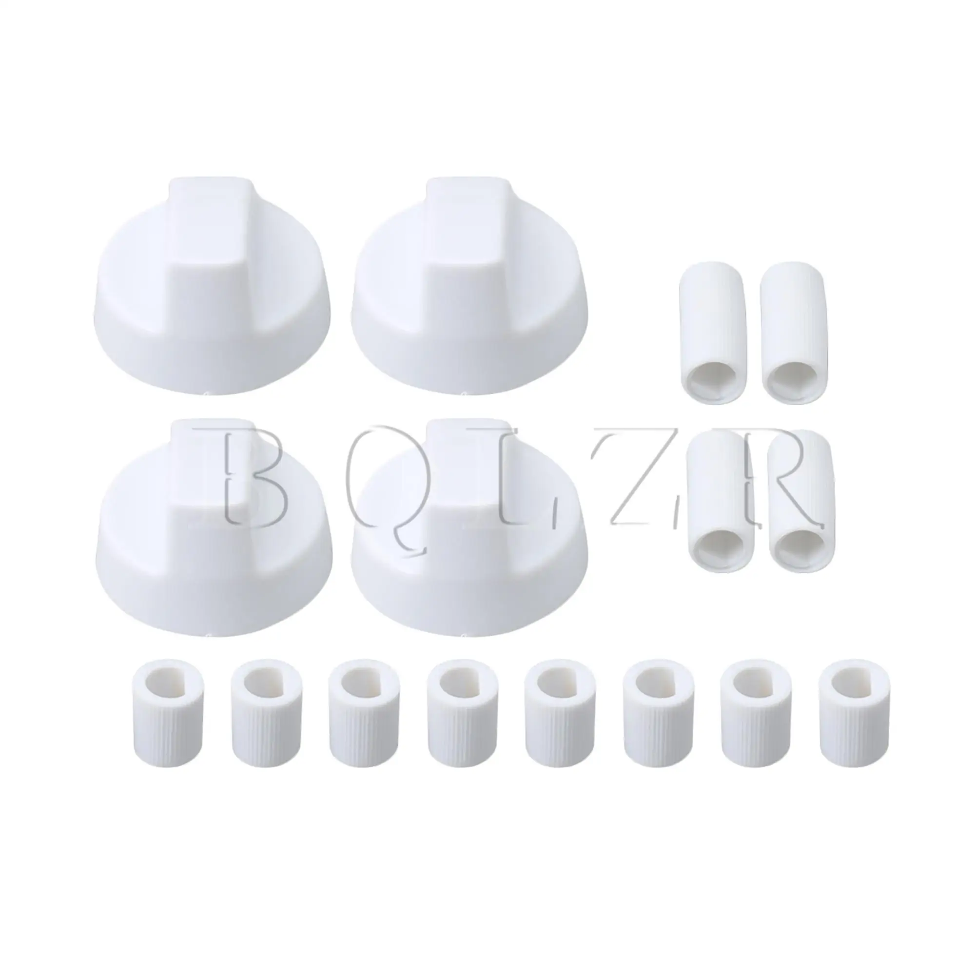 

BQLZR 4 Pieces White Generic Design Stove/Oven Control Knob With 12 Adapters