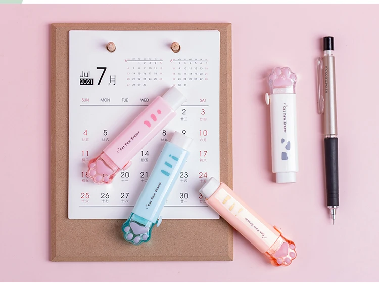 Kreativität einziehbare kawaii Katze Klaue Bleistift Radiergummi Push Pull Radiergummi profession elle Zeichnung Malerei niedlichen Schul bedarf – Detail 3