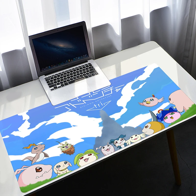

40x90cm Cartoon Digimon Monster Large Pad Mouse Mats Anime Computer Keyboard Mouse Pad Gamer Gaming Locking Edge Mousepad Xxl