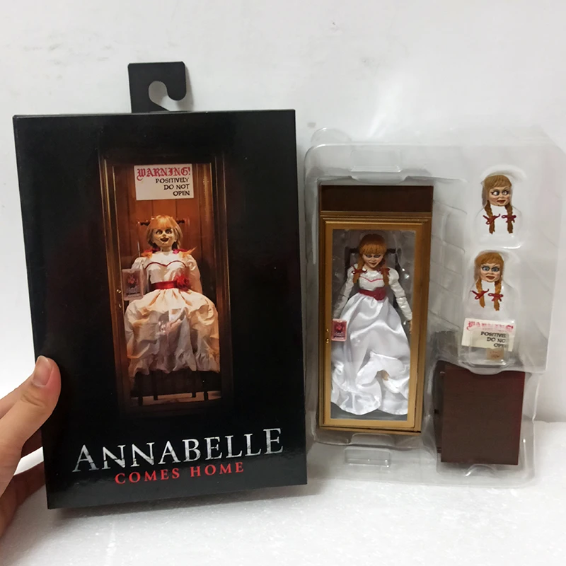 في المخزون NECA Annabelle دمية عمل الشكل في نهاية المطاف يأتي المنزل Conjur-ing على اليد النسخة الأصلية 18 سنتيمتر 7 بوصة