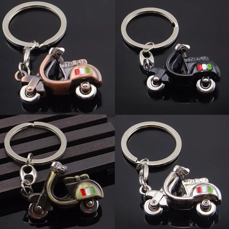 Motorcycle 3D Keychain Scooter Decoration Metal Keyring For Vespa Piaggio 125 Ducati Honda Yamaha Suzuki Key Holder Accessories