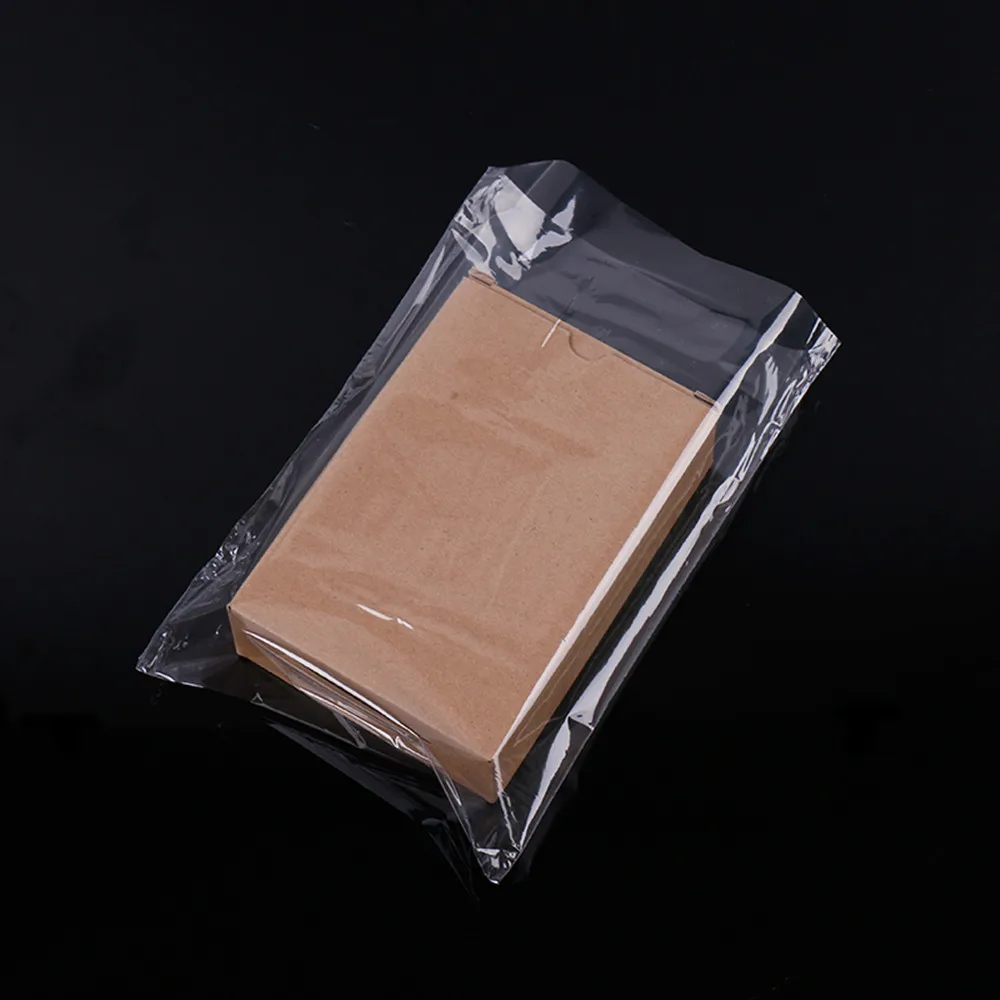 100 Uds. Bolsa termocontraíble de plástico transparente POF, bolsas desechables con apertura superior para cosméticos, electrónica, regalo, manualidades, comestibles, paquete de artículos diversos