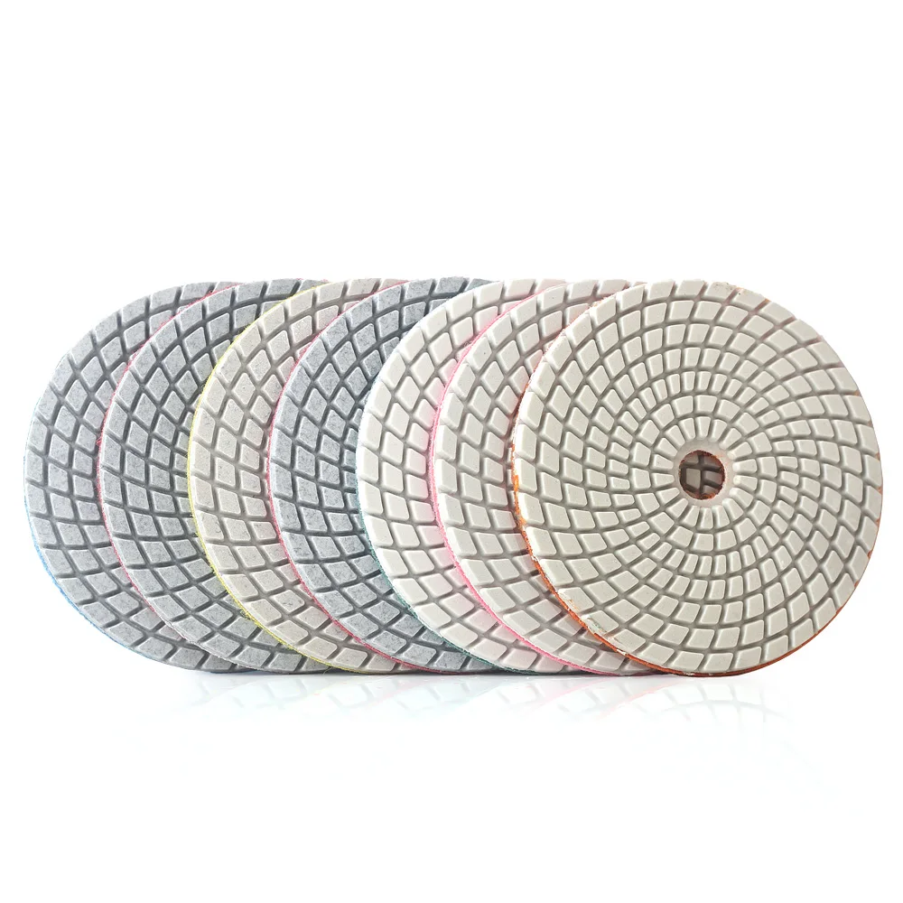 7pcs/set 3.0mm Diamond Flexible Polishing Pads for Stone Ceramic Tile White Bond No Color Fade Sanding disc Polishing disc