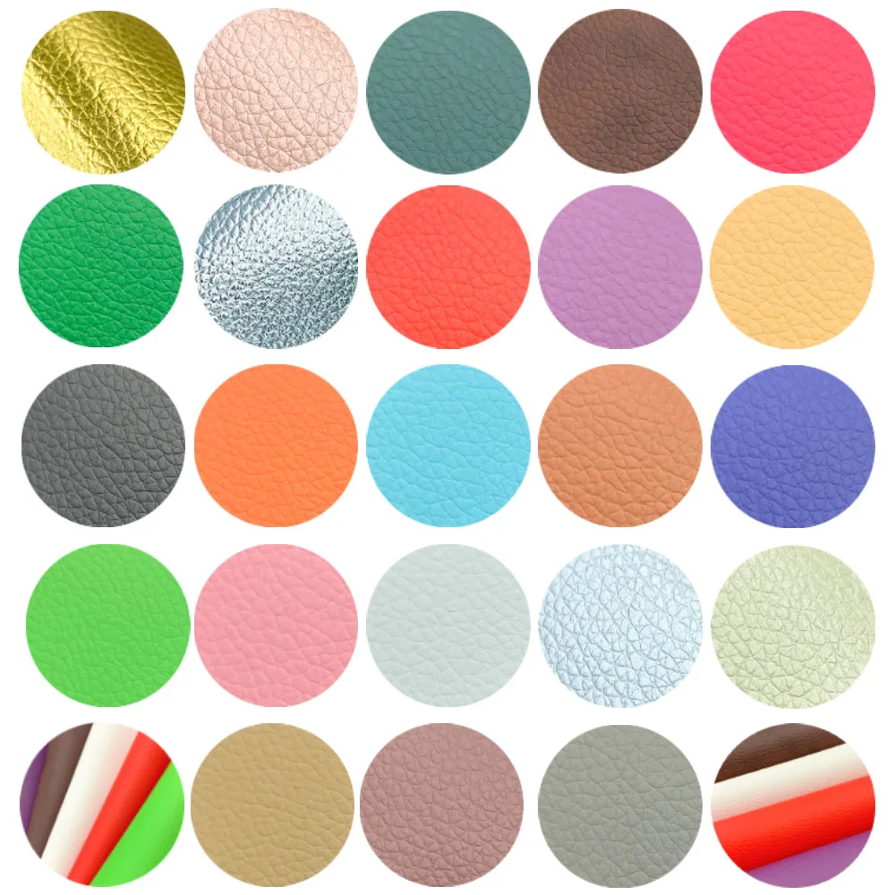 

Litchi Faux PU Leathere Fabric Sewing Clothing Bow Bag Sofa Car DIY Earring Making Craft Material Waterproof 50*60cm Big Size