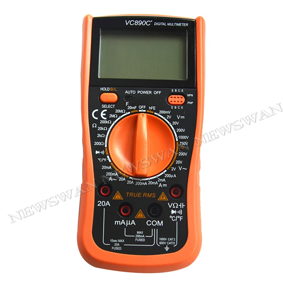 VC890C+ High Quality LCD Display 20000uF Capacitor Support Automatic Digital Multimeter Compact And Easy To Operate