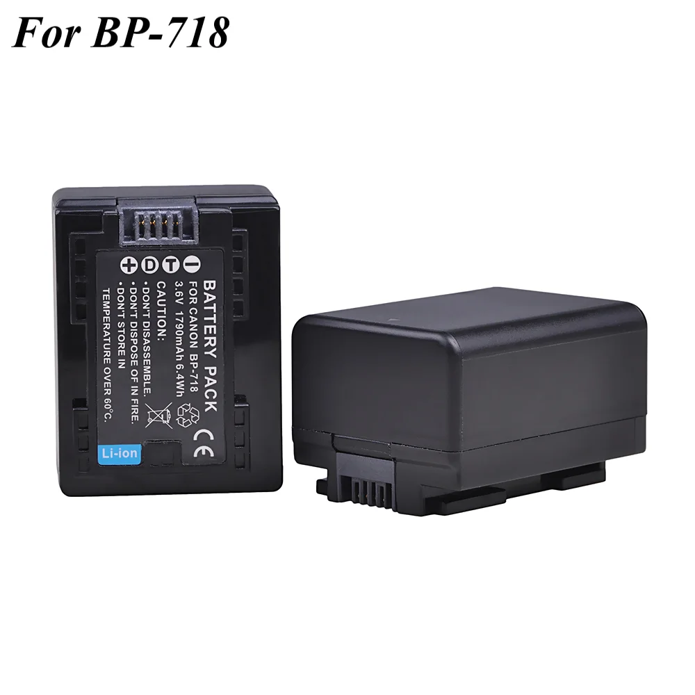 1790mAh BP-718 BP718 Battery for Canon BP 718 BP-727 BP-709 CG-700 VIXIA HF M50 M500 M52 R300 R32 R40 R42 R50 R52 R500 battery