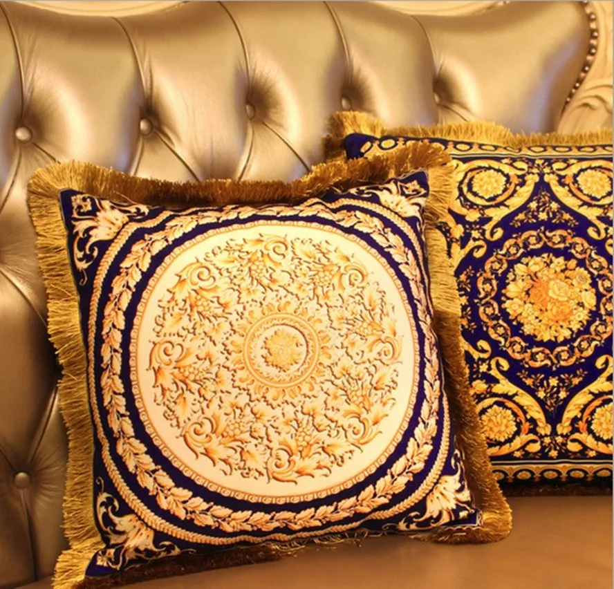 gold velvet cushions Luxury car pillow Decorative cushion, decorative pillow, silver cushions European cushion cover office