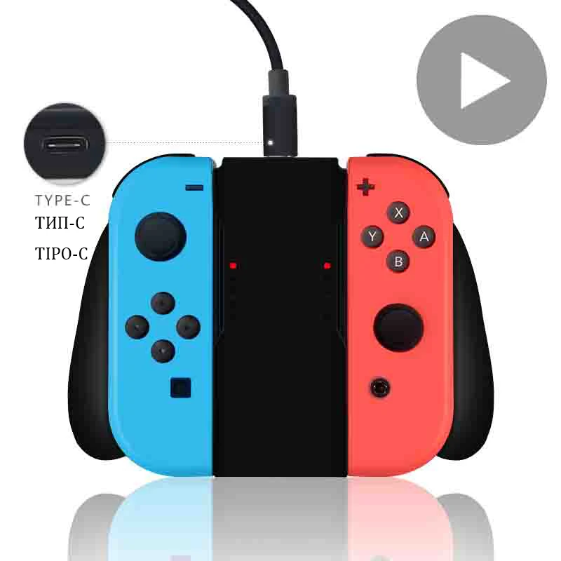Зарядная док-станция, ручка для Nintendo, переключатель, Joy Con, Joycon, зарядное устройство, управление, ler, Nintendo, переключатель, джойстик, аксессуары, база