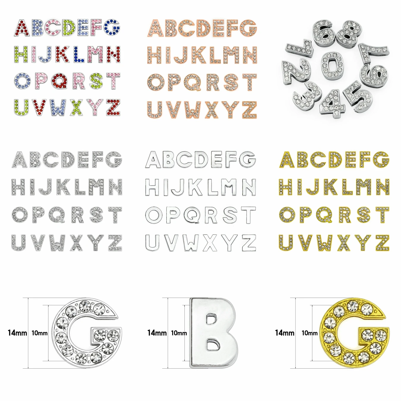 Why 130pcs 10mm Full Rhinestone Letters Numbers DIY Jewelry Zinc Alloy ENGLISH Alphabet Slide Letters Are the Best Choice for Your Creative Projects