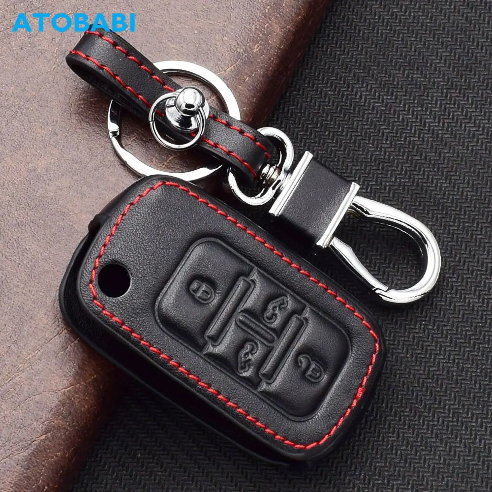 Leather Car Key Case For VW Volkswagen Multivan Sharan Crafter Seat Alhambra 4 Buttons Flip Remote Control Fobs Protector Cover