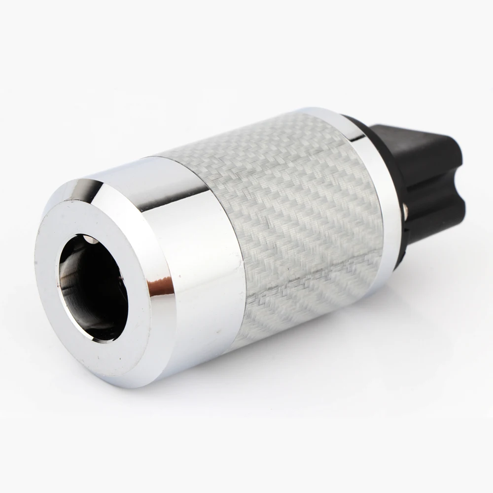 Preffair CF4A أبيض/ألياف الكربون الأسود مطلية بالذهب 20A C19 IEC أنثى التوصيل HIFI كابل الطاقة لتقوم بها بنفسك موصل التيار الكهربائي