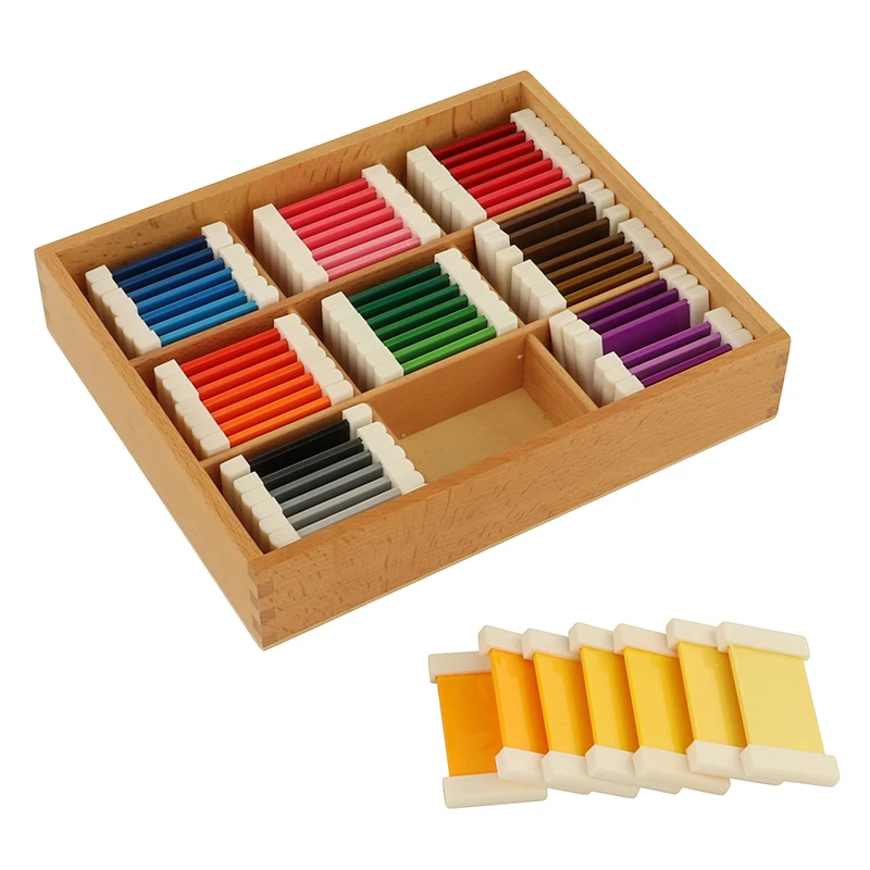 Colorful Tablets Educational Wooden Kids Baby Toys Montessori Learning Materials Color Sorting Book Sensorial Toys for Children