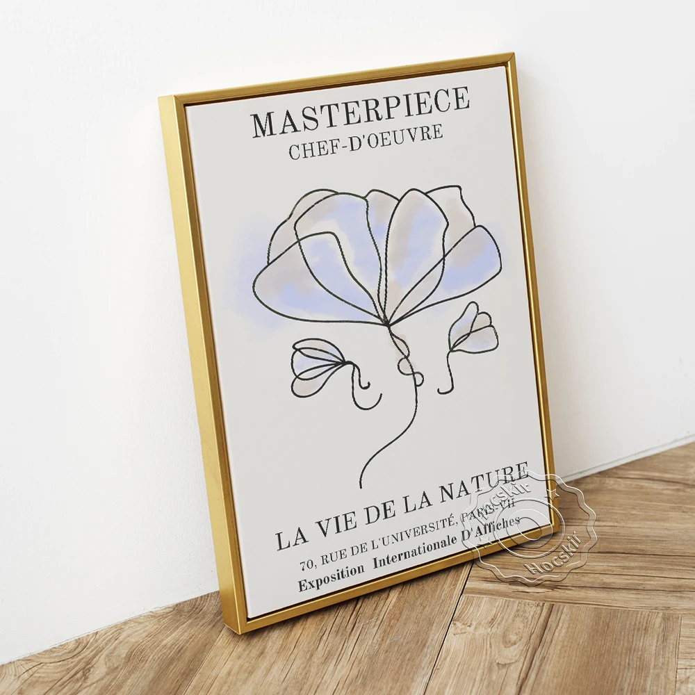 Paris Exposition Internationale Masterpiece Poster, La Vie De La Nature Canvas Painting, Minimalist Floral Art Prints Home Decor