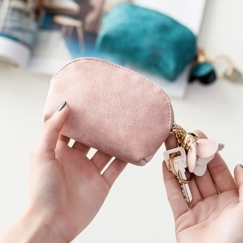 

Women Leather Small Mini Wallet Holder Female Wallet Case porte monnaie Card Key Money Bag Zip Coin Purse Holder pouch