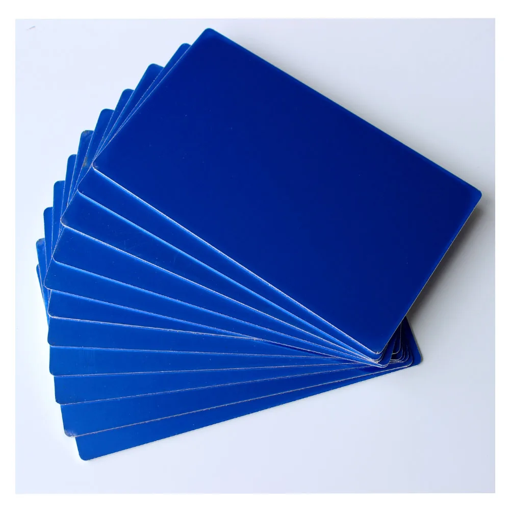 10 Pcs Blank Metal Business Card 1mm Thickness Anodized Aluminum Plate for DIY Laser Printing