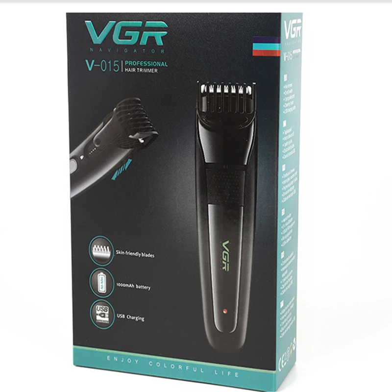 เครื่องแต่งเคราตัดผมชาย Vgr 015ที่ตัดขนมีสาย USB ชาร์จได้อุปกรณ์ลดเสียงรบกวนสำหรับ V015