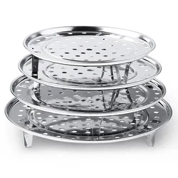 Multi Size Stainless Steel Food Steamer Steaming Rack Multifunction Bowl Pot Steaming Tray Stand Basket Kitchen Accessories