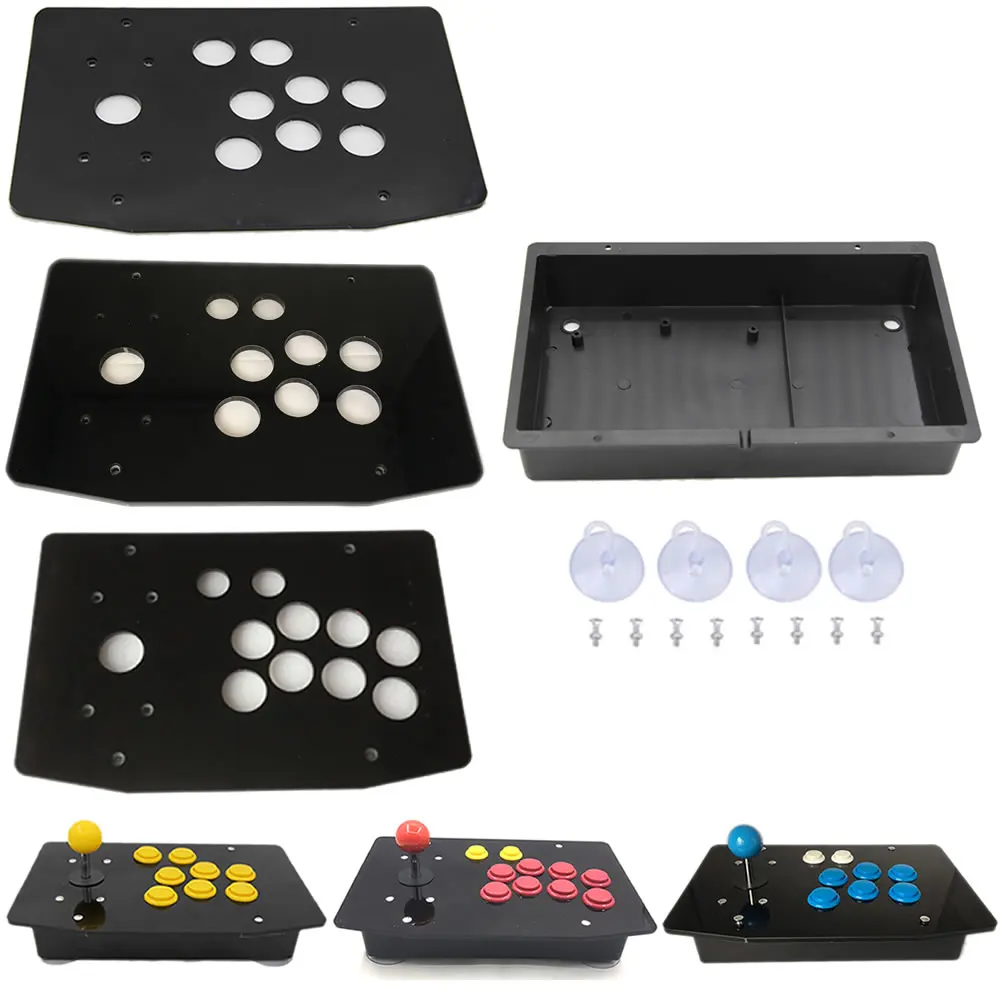 RAC-K500F Acrylic Panel Flat Case 24/30mm Button Hole DIY Arcade Joystick Kits