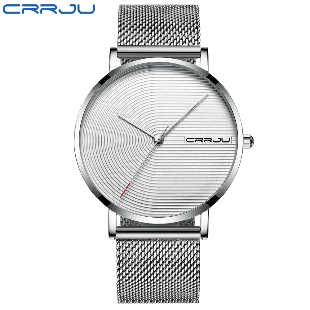 Men’s Watches CRRJU Fashion Casual Quartz Watch Men Business Waterproof Analog Wrist Watch Male Clock Relogio Masculino