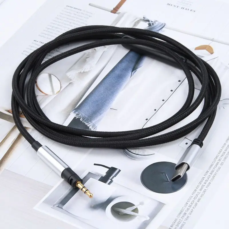 Type-C إلى 2.5 مللي متر استبدال كابل الصوت ، تمديد الحبل مع ميكروفون ، لحظة 2.0