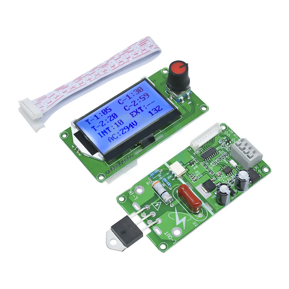 Imagem -02 - Lcd Digital Duplo Pulso Codificador Ponto Soldador Módulo de Controle Máquina Solda Transformador Placa Controlador 40a