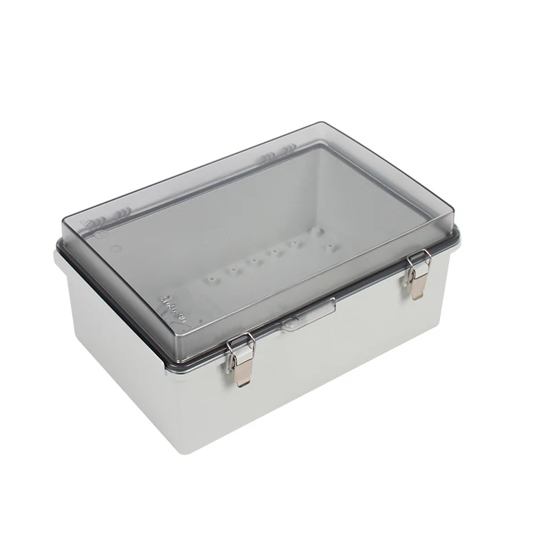 IP66 Electrical Project Box w buckle ABS Waterproof  Junction box Enclosure Plastic distribution Outdoor Instrument Housing case