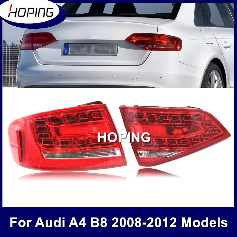 Hoping Rear LED Tail Light Assembly For Audi A4 B8 2008-2012 Tail Stop Brake Lights Rear turn signal lamp 8K5945093B