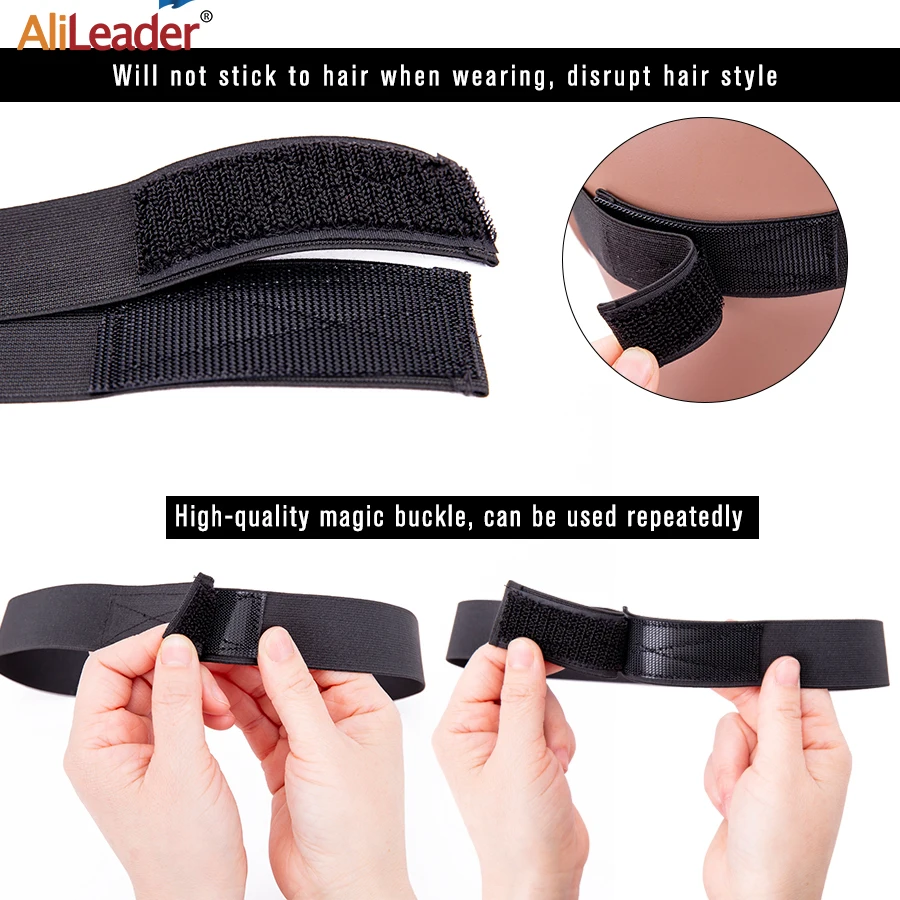 Custom Logo Adjustable Edge Elastic Headband Nylon Highest Elastic Band For Wigs Fixed Material Hair Accessories