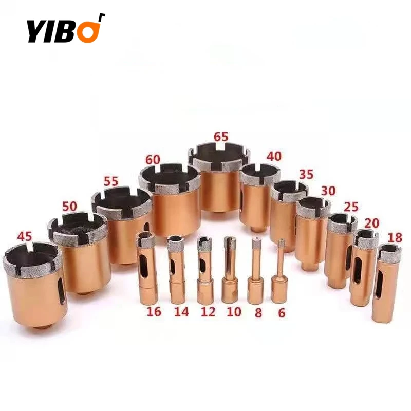 Marble Stone Processing Building Construction Tools Diamond Sintered Drill Bits 6-100mm Core Drill Kit for Tile