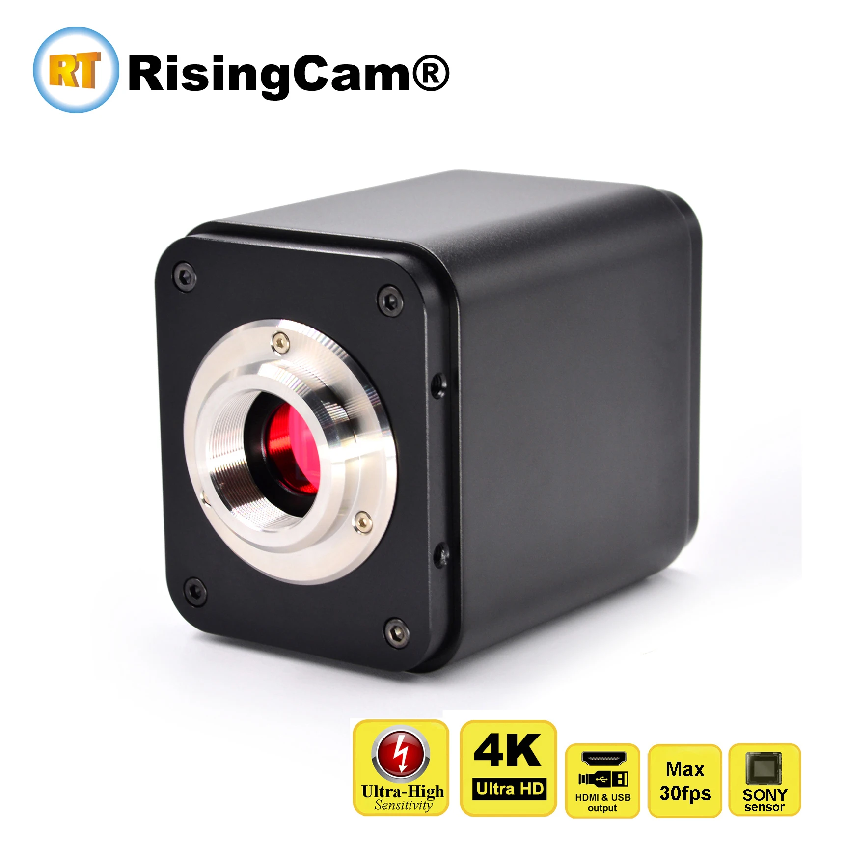 

RisingCam High sensitivity 4K Ultra HD 30fps HDMI and USB Output Digital Microscope Camera 4K with imx485 1/1.2" CMOS sensor