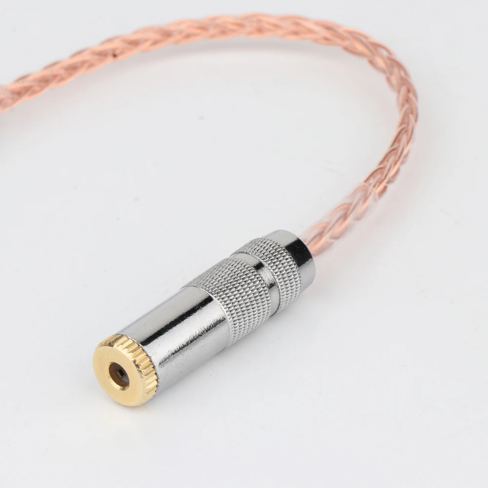 HiFi สายอะแดปเตอร์เสียงปลั๊กปิดช่องเสียบหูฟังตัวผู้และตัวเมีย2.5มม. สาย7N อะแดปเตอร์เสียงระบบสเตอริโอตัวผู้ถึง3.5มม.