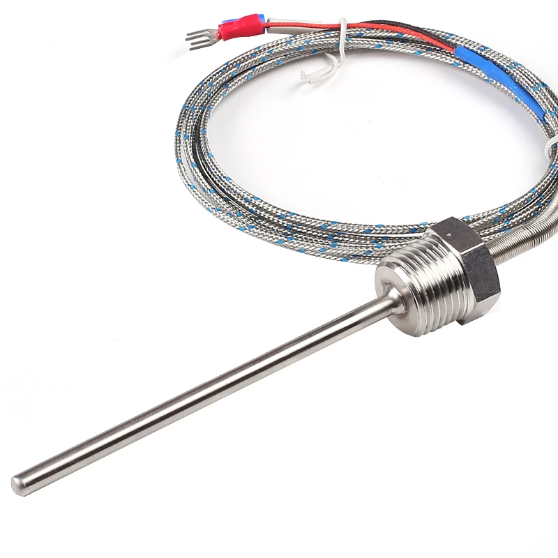 1/2 NPT Waterproof Stainless Steel k Thermocouple Sensor Pt100 Probe 50mm 100mm 150mm 200mm  PID Temperature Controller 2M wire