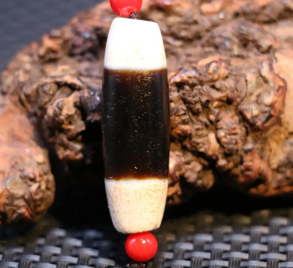 Treasure Talisman Magic Power Tibetan Old Agate 1 Wide Line Healer Medicine Gzi dZi Bead Totem 4A+  timestown