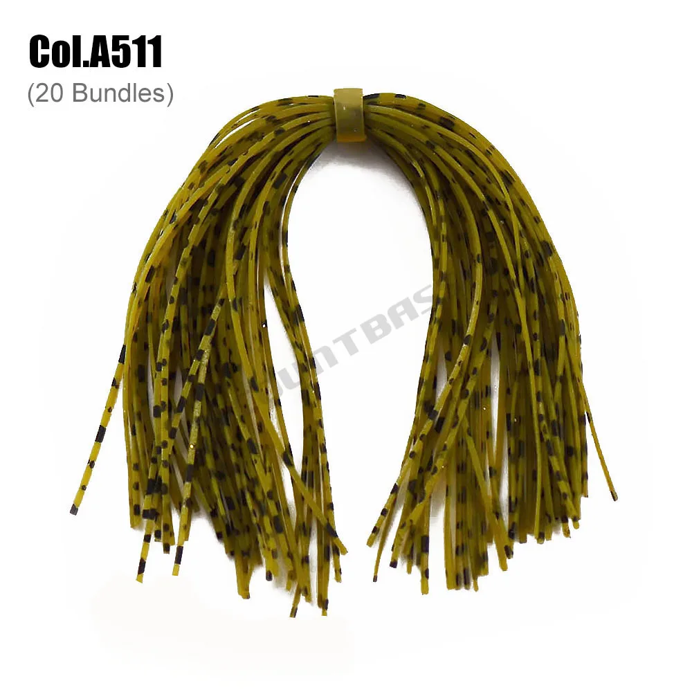 COUNTBASS 20 Bündel 50 Stränge Silikonröcke Angelzubehör, DIY Spinnerbatis Buzzbaits Gummi-Jig-Köder Tintenfischgummi – Detail 14