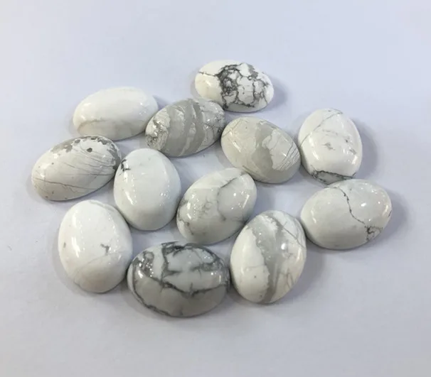 New Arrival Wholesale Gemstone Fashion Natural White Stone Oval CABOCHON Beads For Jewelry Accessories Making 13x18mm