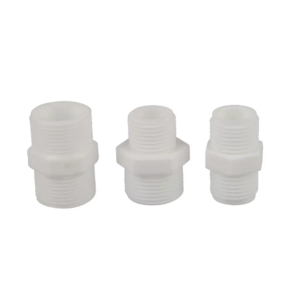 1/2'' 3/4'' 1/2'' to 3/4'' Male Thread Double Male Connector For PVC PE PB Various Plastic Pipe Home improvement Pipe Fittings