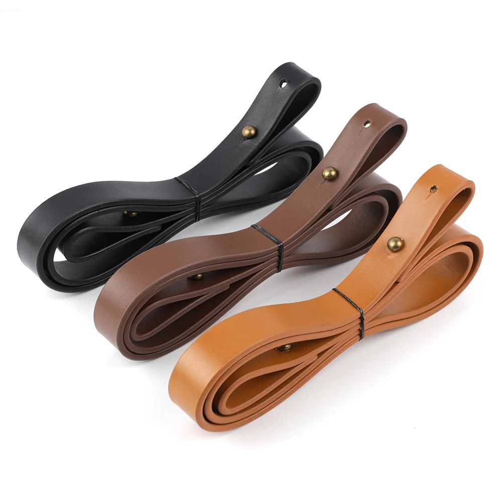 90cm Bag Shoulder Strap Snap Button Single Shoulder Long Strap Belt Band Detachable Obag PU Leather Handmade DIY Accessories