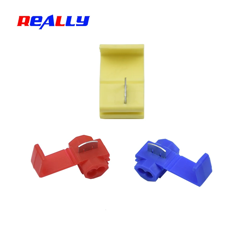 10/50Pcs Blue RED YELLOW Scotch Lock Crimp Terminals Electrical CableConnectors Fast Quick Splice Lock Wire Terminals Crimp T80