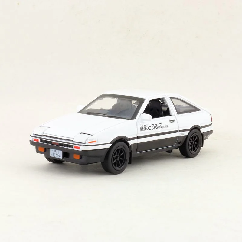 1:28 Alloy Car Model Self-propelled Function AE86 Sedan Toy Sports Display Box