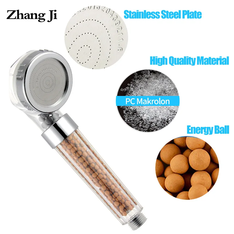 

Zhang Ji 210x63mm Anion Filter SPA Shower Head Water Saving Quality High Pressure Water Sprayer Rainfall Showerhead 2 Colors