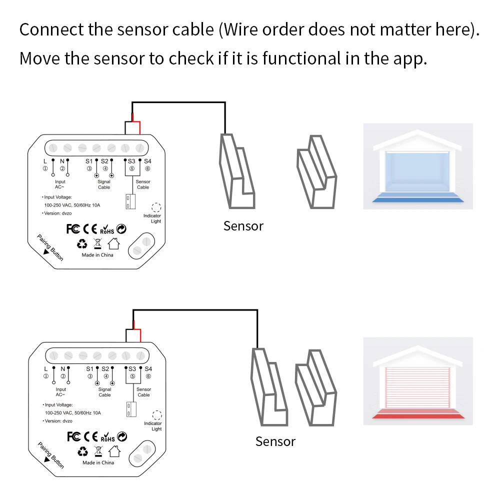 LoraTap Tuya Smart Life Sensori per porte del garage Controller per apertura Interruttore WiFi Apertura Alexa Controllo remoto domestico Contatto Portale vocale