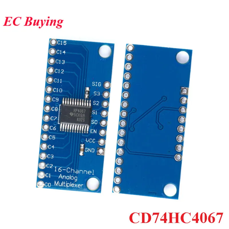 CD74HC4067 74HC4067 16-канальный аналоговый цифровой мультиплексор АЦП, высокоскоростной модуль коммутационной платы для Arduino
