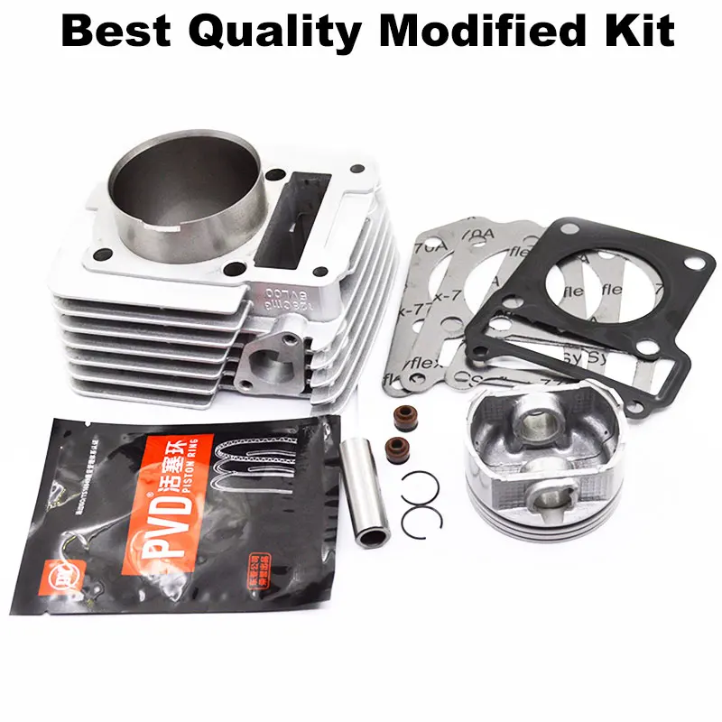 Motorcycle Cylinder Kit 57.4mm 65.5mm Big Bore For Yamaha YBR125 YBR 125 XTZ125 YB125Z YBR XTZ 125 Modified Engine Piston kit