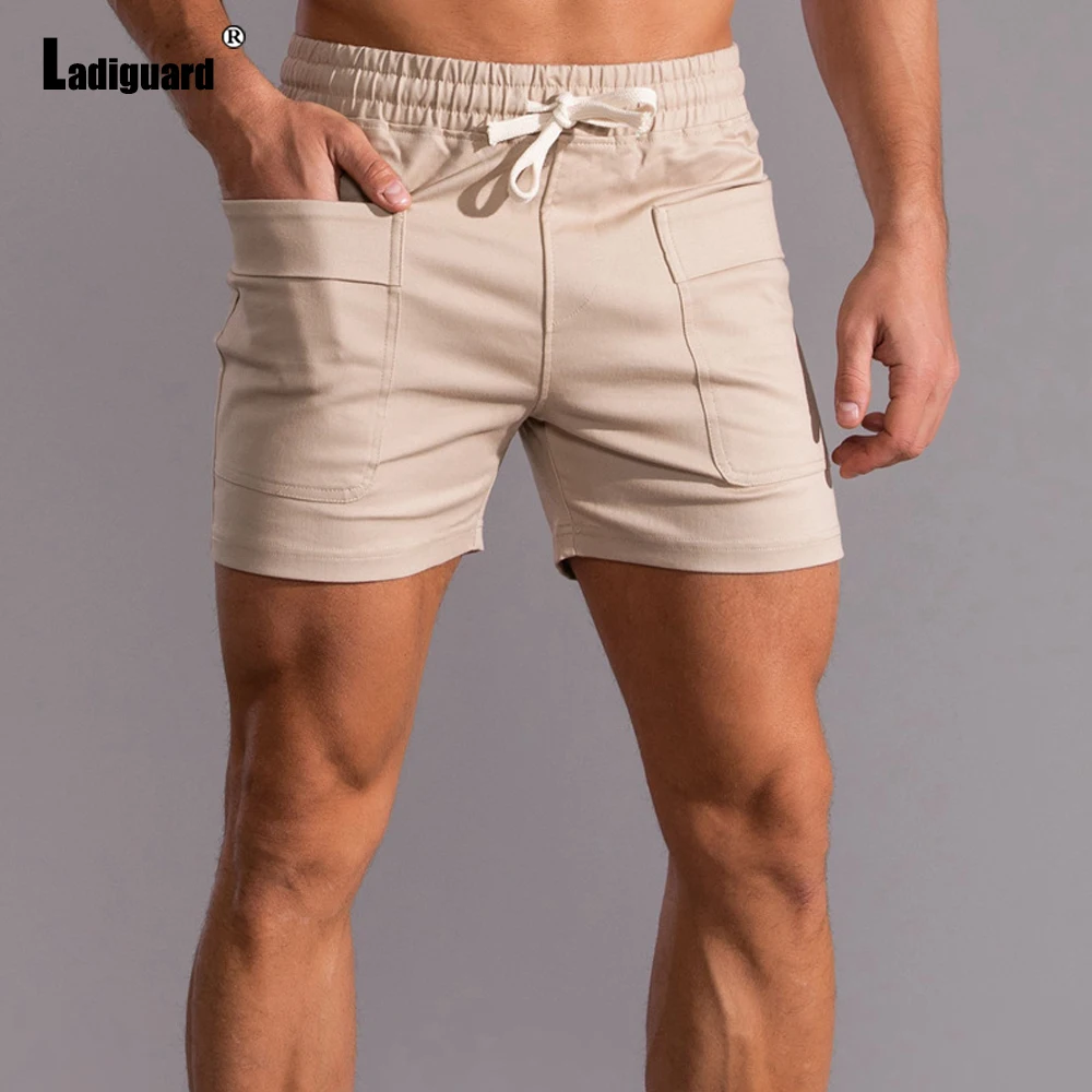 Plus Size 4xl Men Fashion Lace-up Shorts 2022 New European Summer Beach Short Pants with Pockets Male Casual Skinny Mens Clothes